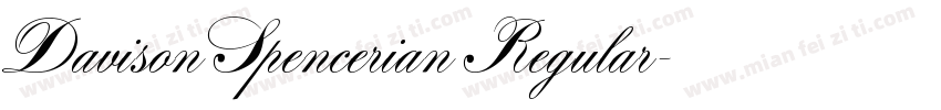 Davison Spencerian Regular字体转换